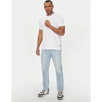 Pánské tričko Tommy Hilfiger Polokošile Mao MW0MW34752 Bílá Slim Fit S
