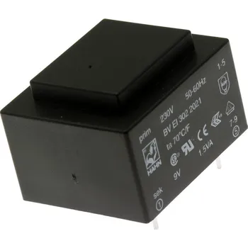 Transformátor Hahn BV EI 302 2021 transformátor 1x9V/1,5VA
