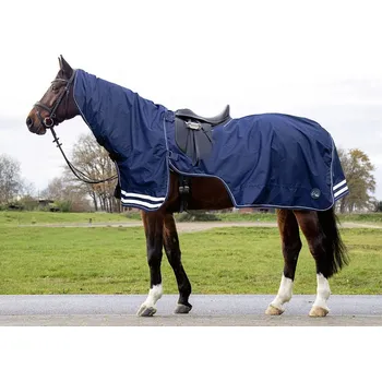 Sport HKM Deka nepromokavá pod sedlo odnímatelný krk modrá, 145 cm