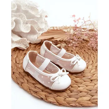 Dívčí baleríny Dětské baletky S mašlí Jellema Barva: Bílá, Velikost: 26