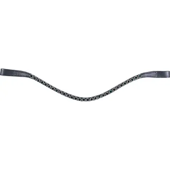 Udidlo pro koně HKM Čelenka s kamínky - zelená, PONY