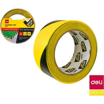 Lepící páska výstražná 48mm x 33m DELI EA700