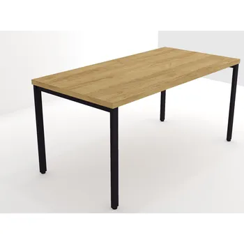 Jídelní stůl EGGER Hickory podnož EC5208 černá 140 x 80 cm, Tloušťka desky: 36 mm