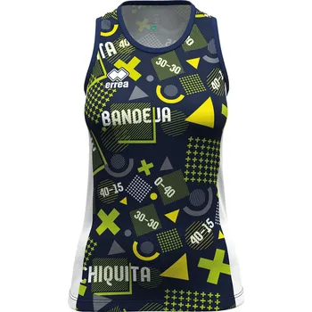 Dámské tričko ERREA´ ERREA dámské tílko MARISOL BARVA: bílá - tmavě modrá - zeleno žlutá, Velikost: L