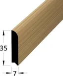 Vzorek - podlahová soklová lišta 35x7 dub surový, 2,4m V-767
