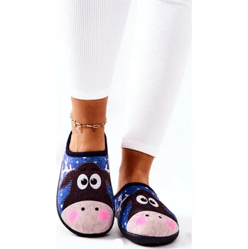 Dámské pantofle Hřejivé pantofle Model Reindeer Elodie Barva: Modrá, Velikost: 36