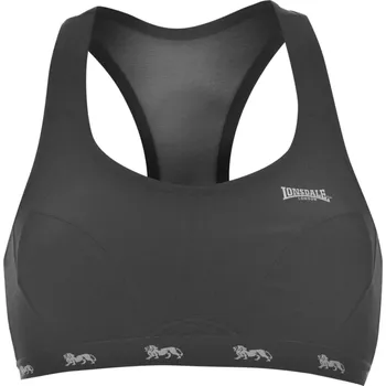 Podprsenka dámská sportovní podprsenka LONSDALE - BLACK - 36DD (80DD) (Lonsdale Crop Top Ladies)