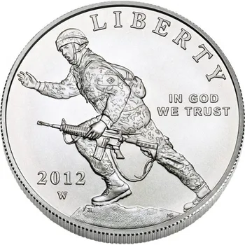 Stříbrná mince 1 dollar Infantry Soldier 2012 Proof