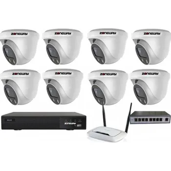 Kompletní kamerový systém 5MPx ZOOM kamerový IP POE set - 8x NC961, POE switch 8 plus 1, NVR | ZONEWAY 8-NC961-3016