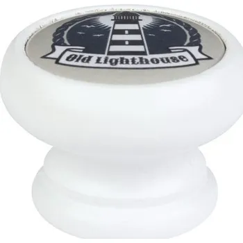 Nábytkové kování Knopka Kormidlo / Maják, dřevo, 4ks