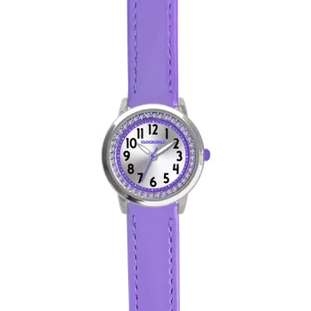 Hodinky CLOCKODILE Náramkové fialové dívčí dětské hodinky s kamínky CWG5231 ( )
