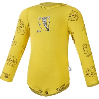 Kojenecký body Little Angel body smyk obrázek TISK Outlast® - žlutozelená/žlutozelená zvířátka Velikost: 62