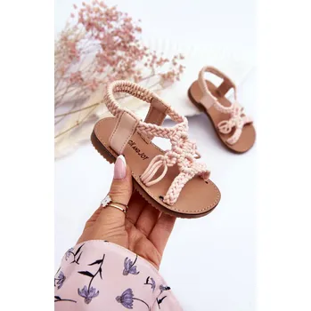 Dívčí obuv Dětské pletené nazouvací sandály Tracy Barva: Růžová, Velikost: 22