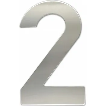 Domovní cedule Číslice "2" fasádní 200mm NEREZ S Nerez