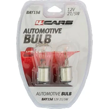 Autožárovka 4CARS 12V 21/5W BAY15d 2ks (dvojitý blistr)