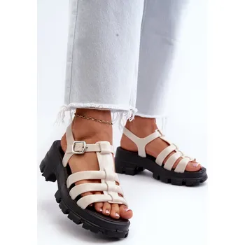 Dámské sandále Vonné Dámské Sandály ZAXY NN285039 Barva: Béžová, Velikost: 35/36