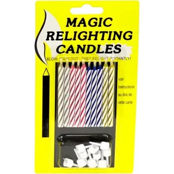 Dortová svíčka Magické dortové svíčky - nesfouknutelné - 10 ks - PK106-7