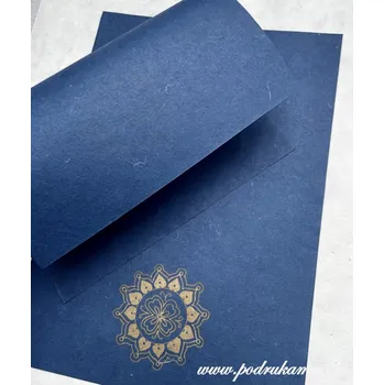 Umělecký papír Sapaimport Bavlněný ruční papír - A4 tmavě modrý Slunce Velikost: balení 10 ks A4