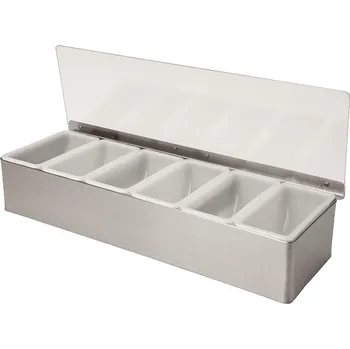 Box na přísady 6 přihrádek nerezový