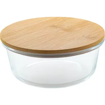 Svačinový box Ruttata skleněný box na jídlo - průhledná / přírodní - AP800446