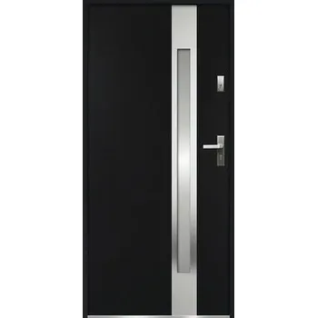 Vchodové dveře Kovové vchodové dveře S68 Ariadna 80P tmavý antracit otevírání dovnitř