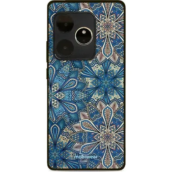 Pouzdro na mobilní telefon Lesklý kryt Mobiwear Glossy - Realme GT 6 5G - G038G - Modré mandala květy (Prémiové lesklé pouzdro, obal, kryt Mobiwear Glossy na mobil Realme GT 6 5G - G038G - Modré mandala květy, materiál Plast + TPU silikon - krytí po všech stranách, neošoupatelný)
