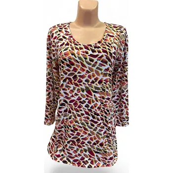 Dámská tunika Halenka ASTRA, Barva Červená, Velikost 38 - na zakázku, Materiál 96% Viskoza 4% Lycra