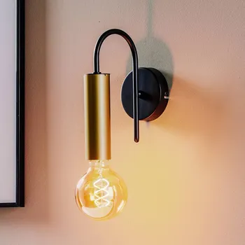 Lampička Luminex Nástěnné světlo Loppe, jednoplamenné, černé/zlaté zlatá, černá 1 x 60 W - Doprava zdarma