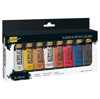 Speciální výtvarná barva Sada akrylových barev Kreul Solo Goya 8x20ml metalické odstíny (Sada akrylových barev Kreul Solo Goya 8x20ml metalické odstíny)