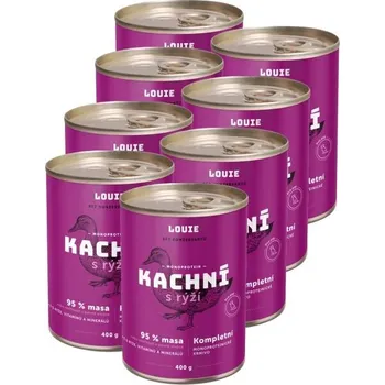 Krmivo pro psa Psí konzervy LOUIE KACHNÍ S RÝŽÍ 8x 400 G UNI Fialová