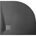 Vanička VEXO sprchová 90x90x3,2 cm čtvrtkruhová SMC černá VANKVEX90CTVRTB