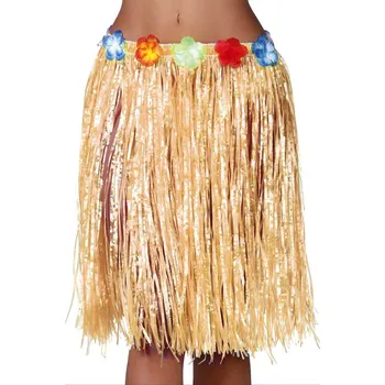 Karnevalový kostým Guirca Havajská sukně béžová 50 cm