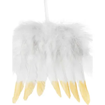 Vánoční dekorace Dekorace andělská křídla s metalickým efektem, barva 2 bílá zlatá