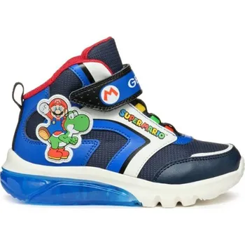 Dětská móda Chlapecké tenisky Geox J CIBERDRON F 32-35 EU 33 Modrá, Bílá, Mix, Červená