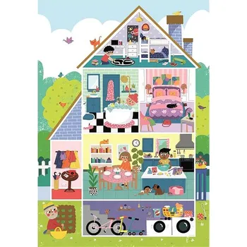 Puzzle CLEMENTONI Domov sladký domov MAXI 104 dílků