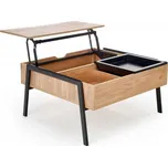 Konferenční stolek PODIUM se zvedací deskou — přírodní / černá Halmar