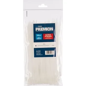 Stahovací páska Stahovací pásky bílé 4,8 x 200mm 100ks Premion PREP00020