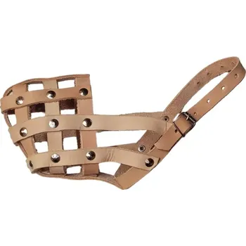 Náhubek pro psa Palkar kožený náhubek pro psy vel. 4 32 cm x 9 cm přírodní