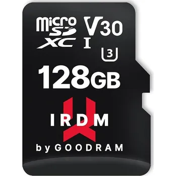 Paměťová karta GOODRAM microSDXC karta 128GB IRDM (R:100/W:70 MB/s), UHS-I Class 10, U3, V30 + Adapter