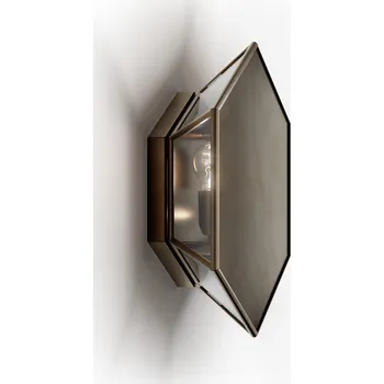 Il Fanale Massira, moderní nástěnné svítidlo z perforovaného plechu, 1x10W E14, 26x31cm