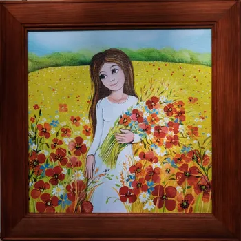 Panenka Zuzana Honsová Maková panenka 38 x 38 cm