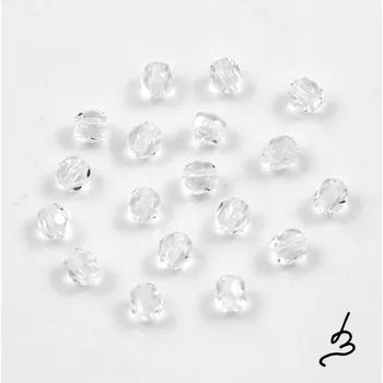 Korálek Broušené ohňovky 4mm čiré – 50 ks