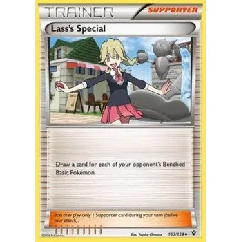 Karetní hra Pokémon FCO 103/124 Lass's Special - Fates Collide Stav: Excellent, Verze: REVERSE HOLO