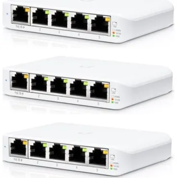 Switch UBNT UniFi Switch USW-Flex-Mini-3, 3-pack [5xGigabit, 1xPoE In]