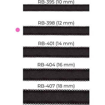 Vložka do podprsenky Ramínka k podprsence Julimex 12mm RB 397,398 Černá 12 mm