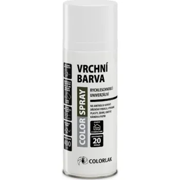 Barva ve spreji Colorlak Sprej Color, vrchní barva RAL9010 bílá matná, 400 ml