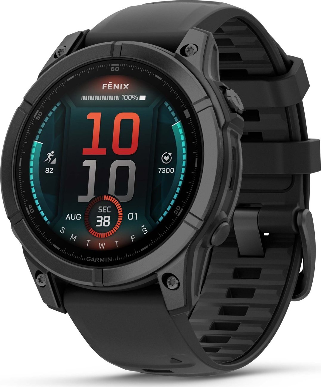 Garmin Fenix E Slate Gray Steel / Black band
