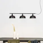 FARO BARCELONA Závěsná lampa Tatawin, černá, sklo, délka 100 cm, 3 světla. 3 x 15 W LED - Doprava zdarma