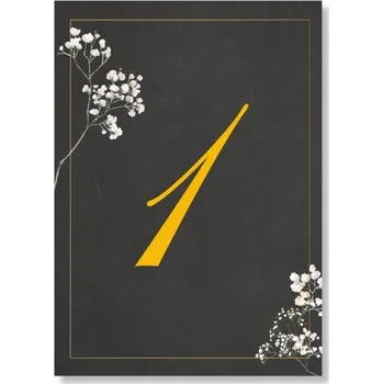 Party nádobí Personal Číslo stolu - Černá Elegance Zvolte množství: od 11 ks do 30 ks