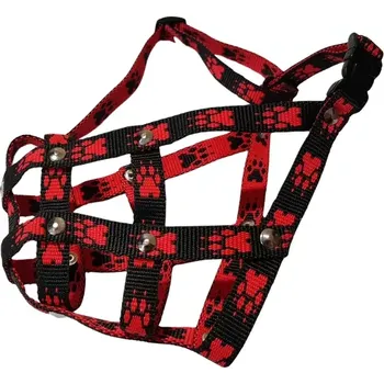 Náhubek pro psa Palkar nylonový náhubek pro velkého Boxera vel. 4 černo-červená